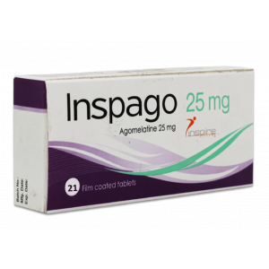 INSPAGO 25 MG ( AGOMELATINE ) 21 FILM-COATED TABLETS